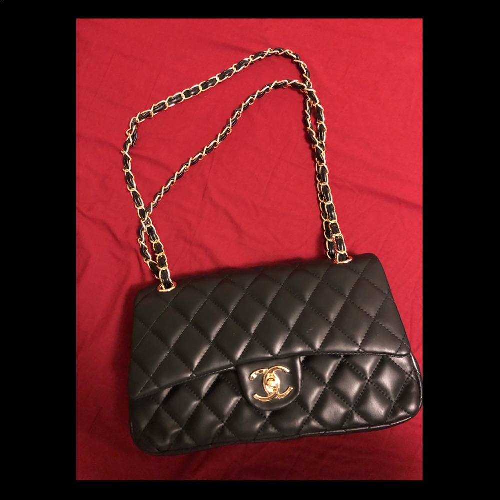 Black Quilted Crossbody Bag